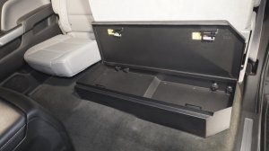 GMC Sierra 2500HD Underseat Lockbox - Rear 60% Bench Seat - Tuffy Products - 2/3 Length with Keyed Lock - Black - `07-`19